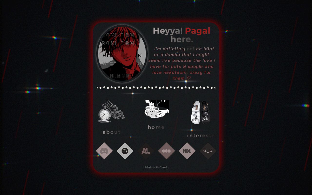 Carrd profile picture for @pagal